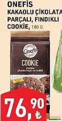 ONEFİS KAKAOLU ÇİKOLATA PARÇALI FINDIKLI COOKİE 180 G fiyat ve kampanya bilgisi